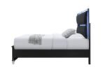 LANDO BLACK KING BED WITH CONTINUOUS LED - Image 3
