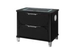 LANDO BLACK NIGHTSTAND WITH SPEAKER AND WIRELESS CHARGING PLATFORM - Image 2