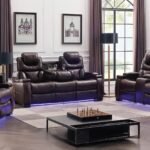 LEXUS 2 PC Living Room Sets IN BROWN