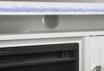 LILY WHITE ENTERTAINMENT UNIT 72 W/ LED, SPEAKERS, CRYSTAL INSERTS - Image 2