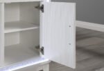 LILY WHITE ENTERTAINMENT UNIT 72 W/ LED, SPEAKERS, CRYSTAL INSERTS - Image 3