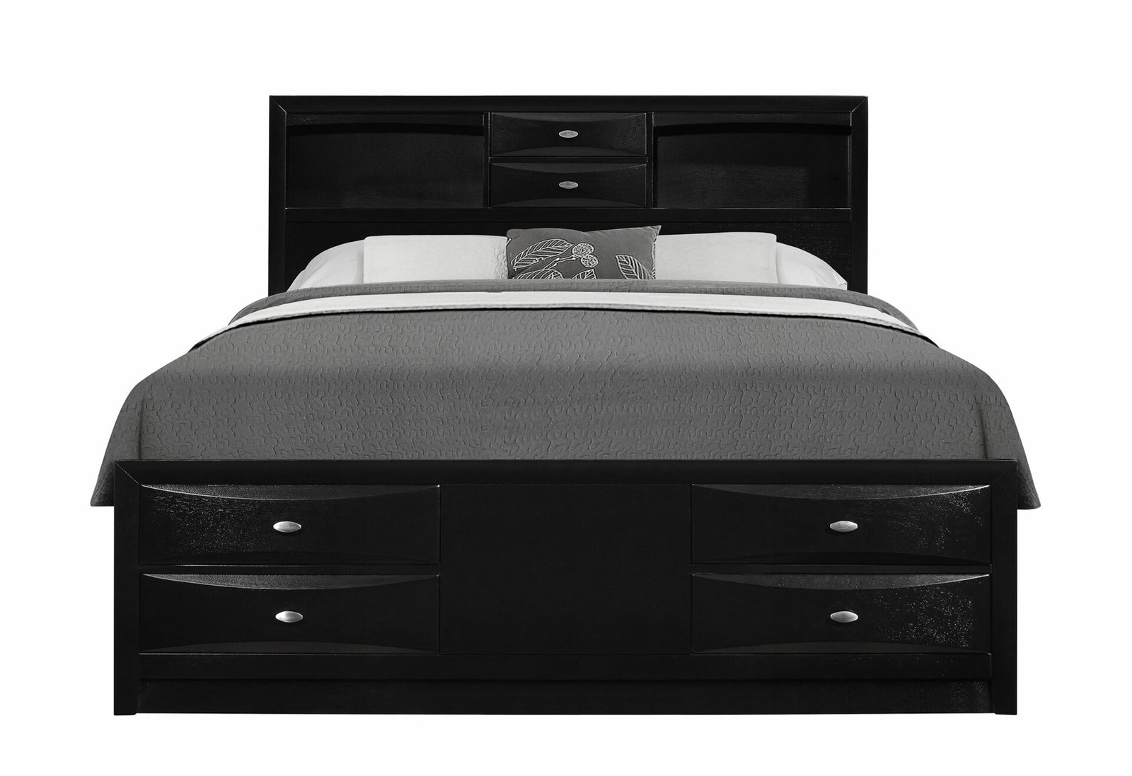 LINDA-BL-BED-FRONT-WB.jpg LINDA BLACK FULL BED - Image 1