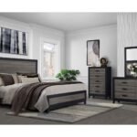 LISBON GREY/BLACK KING BED GROUP