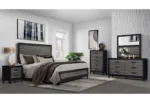 LISBON GREY AND BLACK FULL BED - Image 3