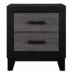LISBON GREY AND BLACK NIGHTSTAND
