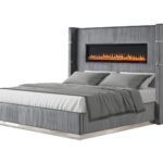 LIZELLE KING BED GRAY
