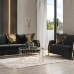 LUST 2 PC Living Room Sets IN BLACK