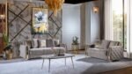 LUST 2 PC Living Room Sets IN TAUPE