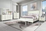 LYRA BEIGE QUEEN BED WITH LED - Image 4