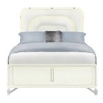 LYRA BEIGE QUEEN BED WITH LED