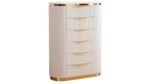 LAURA QUEEN 4 PC (LSF NS) - BEDROOM SET IN WHITE &AMP; GOLD - Image 5