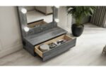 LEXI GREY TALL MIRROR WITH DRAWER AND SPEAKERS - Image 2