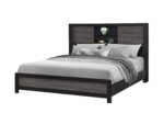 LISBON GREY/BLACK BOOKCASE KING BED GROUP - Image 2