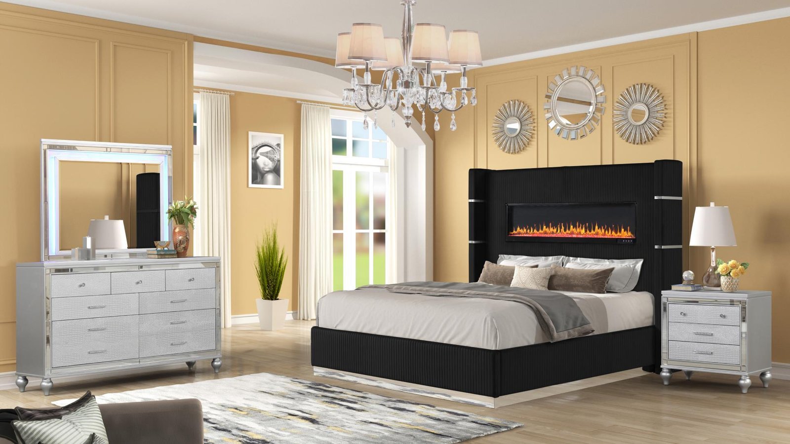 Lizelle_Black_36_1500_975.jpg LIZELLE QUEEN 4 PC BEDROOM SET IN BLACK - Image 1