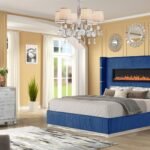 LIZELLE QUEEN 4 PC BEDROOM SET IN NAVY