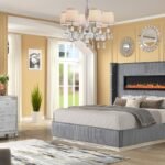 LIZELLE QUEEN 4 PC BEDROOM SET IN GRAY