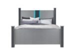 LOGAN SILVER KING BED WITH LED AND SPEAKERS
