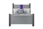 LOGAN SILVER FULL BED WITH LED AND SPEAKERS