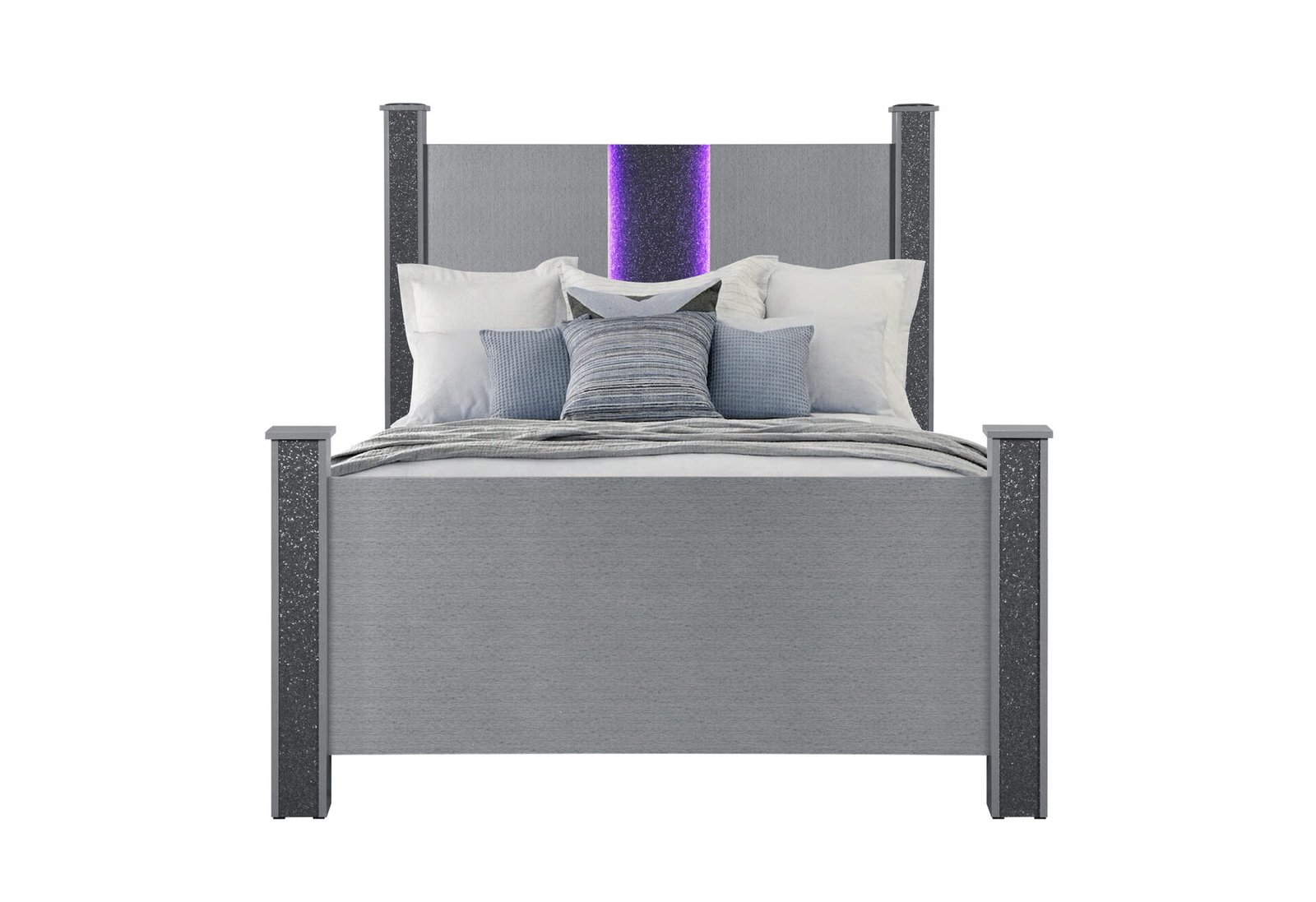 Logan-Silver-QB-1-2.19.25.jpg LOGAN SILVER FULL BED WITH LED AND SPEAKERS - Image 1
