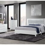 LUCCIA WHITE QUEEN BED GROUP WITH LED