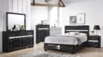 MATRIX QUEEN 4 PC BEDROOM SET IN BLACK - Image 2