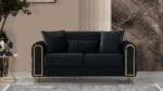 MELODY 2 PC Living Room Sets IN BLACK - Image 3