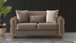 MELODY 2 PC Living Room Sets IN TAUPE - Image 3