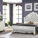 MILAN QUEEN 4 PC BEDROOM SET IN MILKY WHITE