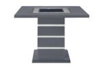 MONACO DARK GREY BAR TABLE AND 6 MONACO DARK GREY BAR STOOLS - Image 2