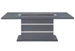 MONACO DARK GREY DINING TABLE AND 4 MONACO DARK GREY DINING CHAIRS - Image 3