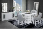 MONACO WHITE BAR TABLE + MONACO BS-N
