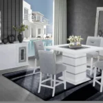 MONACO WHITE BAR TABLE + MONACO BS-N