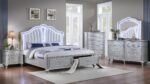 MYSTIC KING 5 PC BEDROOM SET IN SILVER