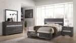 MATRIX QUEEN 4 PC BEDROOM SET IN GRAY
