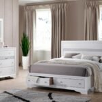 MATRIX QUEEN 4 PC BEDROOM SET IN WHITE