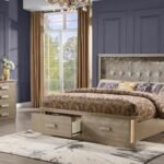 MEDUSA KING 4 PC BEDROOM SET IN GOLD