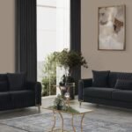 MELODY 2 PC Living Room Sets IN BLACK