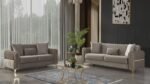 MELODY 2 PC Living Room Sets IN TAUPE