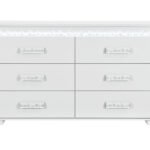 NAOMI SILVER MARBLE DRESSER WITH LED