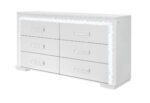 NAOMI SILVER MARBLE DRESSER WITH LED - Image 2
