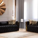 NAOMI 2 PC Living Room Sets IN BLACK - C