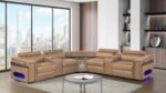 NOVA SECTIONAL WITH 1 CONSOLE (FRIDGE) - CARAMEL - Image 2
