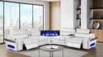 NOVA SECTIONAL WITH 1 CONSOLE (FRIDGE) - WHITE
