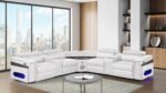 NOVA SECTIONAL WITH 1 CONSOLE (FRIDGE) - WHITE - Image 2