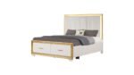 OBSESSION KING 4 PC BEDROOM SET IN WHITE &AMP; GOLD - Image 3