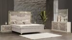 OMARI KING 4 PC BEDROOM SET IN BEIGE