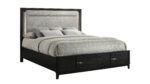 OPEL KING 5 PC BEDROOM SET IN BLACK - Image 2
