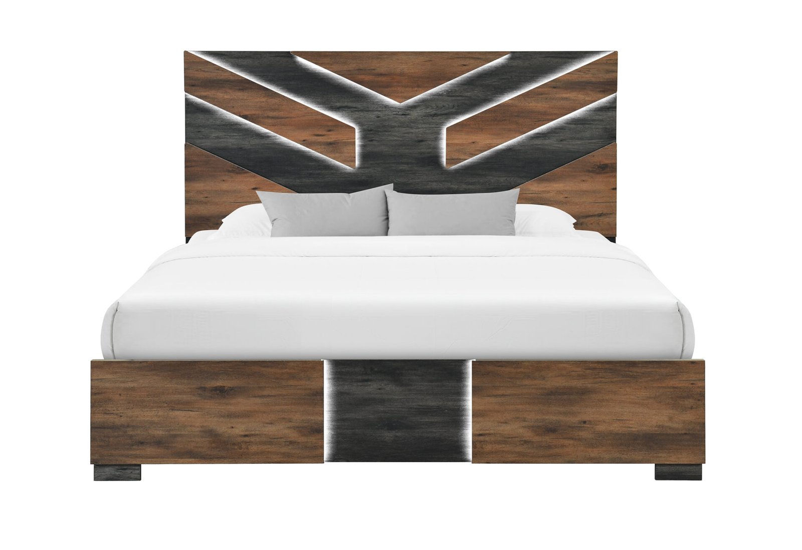 OPTIMUS-BRWNBLK-KB-1.jpg OPTIMUS BROWN/BLACK KING BED - Image 1
