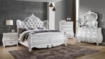 OPULENCE QUEEN 5 PC BEDROOM SET IN WHITE - Image 2