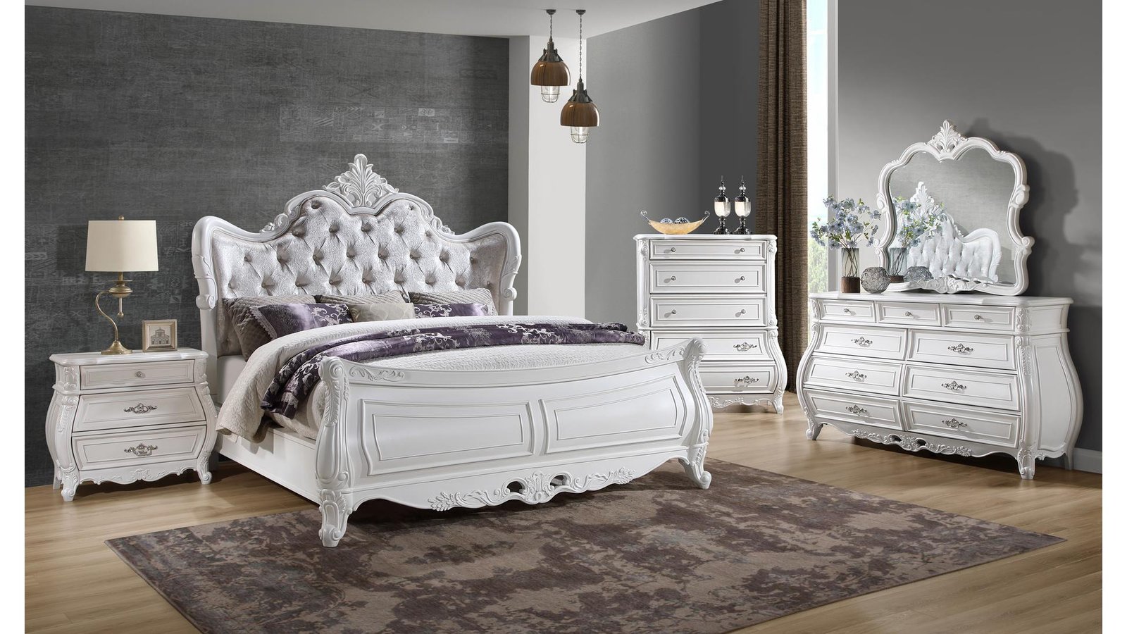OPULENCE_5PC_BEDROOM_SET_MAIN_IMAGE__1__87_1500_975.jpg OPULENCE QUEEN 5 PC BEDROOM SET IN WHITE - Image 1